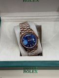 DayDate | Rose Chain | Pearl Digit | Navy Blue Dial