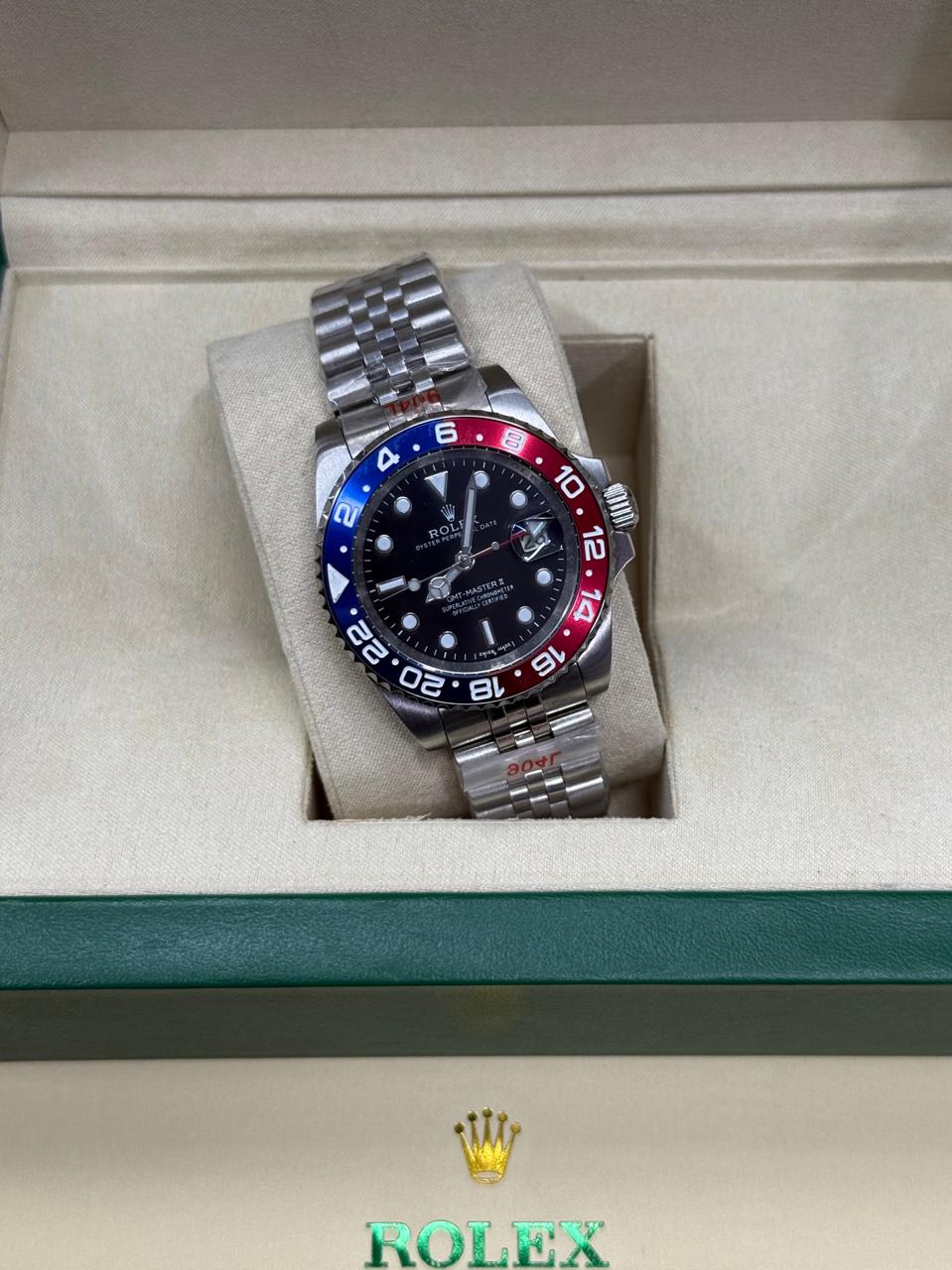GMT Pepsi | Silver Jubilee Chain | Black Dial