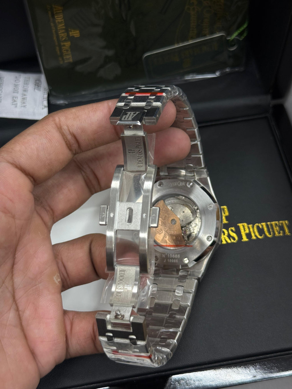 AP Skeleton | Auto | Silver Chain | Black Dial
