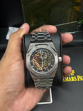 AP Skeleton | Auto | Silver Chain | Black Dial
